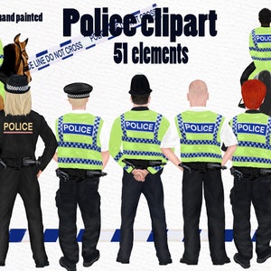 Polizei Clipart: "UK POLICEMAN CLIPART" Cops Clipart Bobby Polizei Hut Mann in Uniform London Polizei Becher Design Polizei auf Pferden Cops Png