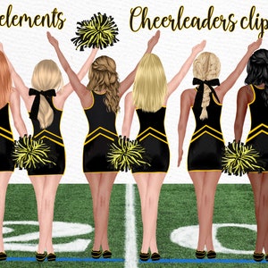 Cheerleaders Clipart: "GIRLS CLIPART" Acuarela Chicas Mejores Amigas Equipo de Deportes Clip Art Planificador de Imágenes Prediseñadas Chica Clipart Peinados Personalizados Escolares Chicas