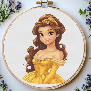 Princess Cross Stitch Pattern Pdf: "FAIRYTALE CROSS STITCH" Princess Bella Cross Stitch Princess Embroidery Cartoon Characters cross stitch