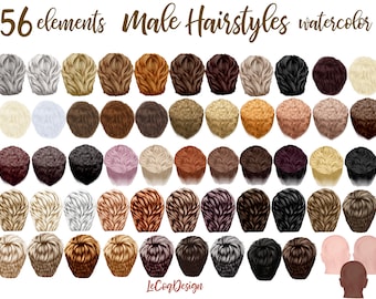 Peinados masculinos clipart: "MEN HAIR CLIPART" Bold Man hairstyles Custom Hairstyle Boys hairstyle Black man hairstyle Men fashion clipart
