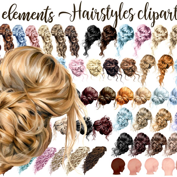 Frisuren Cliparts: "BRIDAL HAIRSTYLES" Kundenspezifische Frisuren Mädchen Frisuren Clipart Brautdutt Frisuren Mode Clipart Zopf Frisur