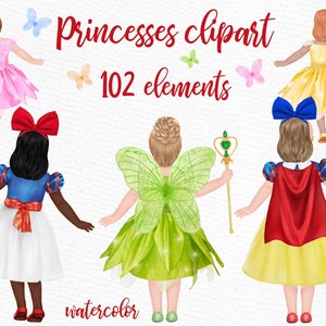 Princesse clipart: « ENFANTS CLIPART » Fairy Wings Contes de fées clipart Fée Png Portrait personnalisé Enfants en costumes Clipart magique Diy invite