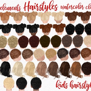 Coiffures clipart: « KIDS CLIPART » Coiffures personnalisées Filles hair clipart Bébé Coiffures bébé Personnalisées Coiffures enfants Garçons Clipart de cheveux