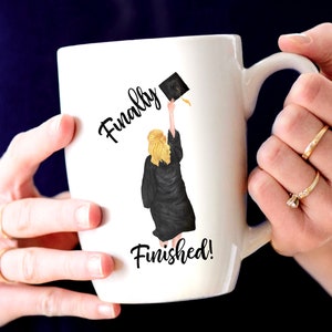 Graduation Clipart: "GRADUATING GIRLS" Watercolor girls Graduation Hat Graduation Toga Planner Stickers Hair Styles Grad College Senior image 6