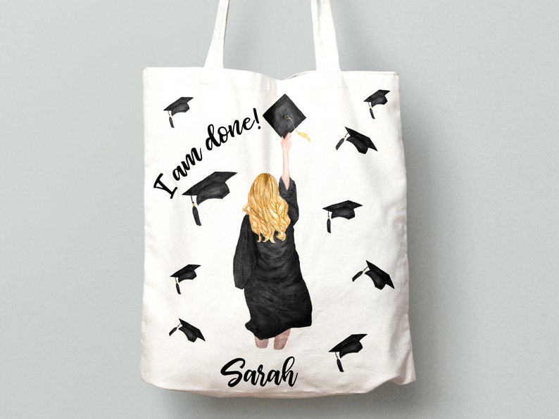 Graduation Clipart: "GRADUATING GIRLS" Watercolor girls Graduation Hat Graduation Toga Planner Stickers Hair Styles Grad College Senior image 7