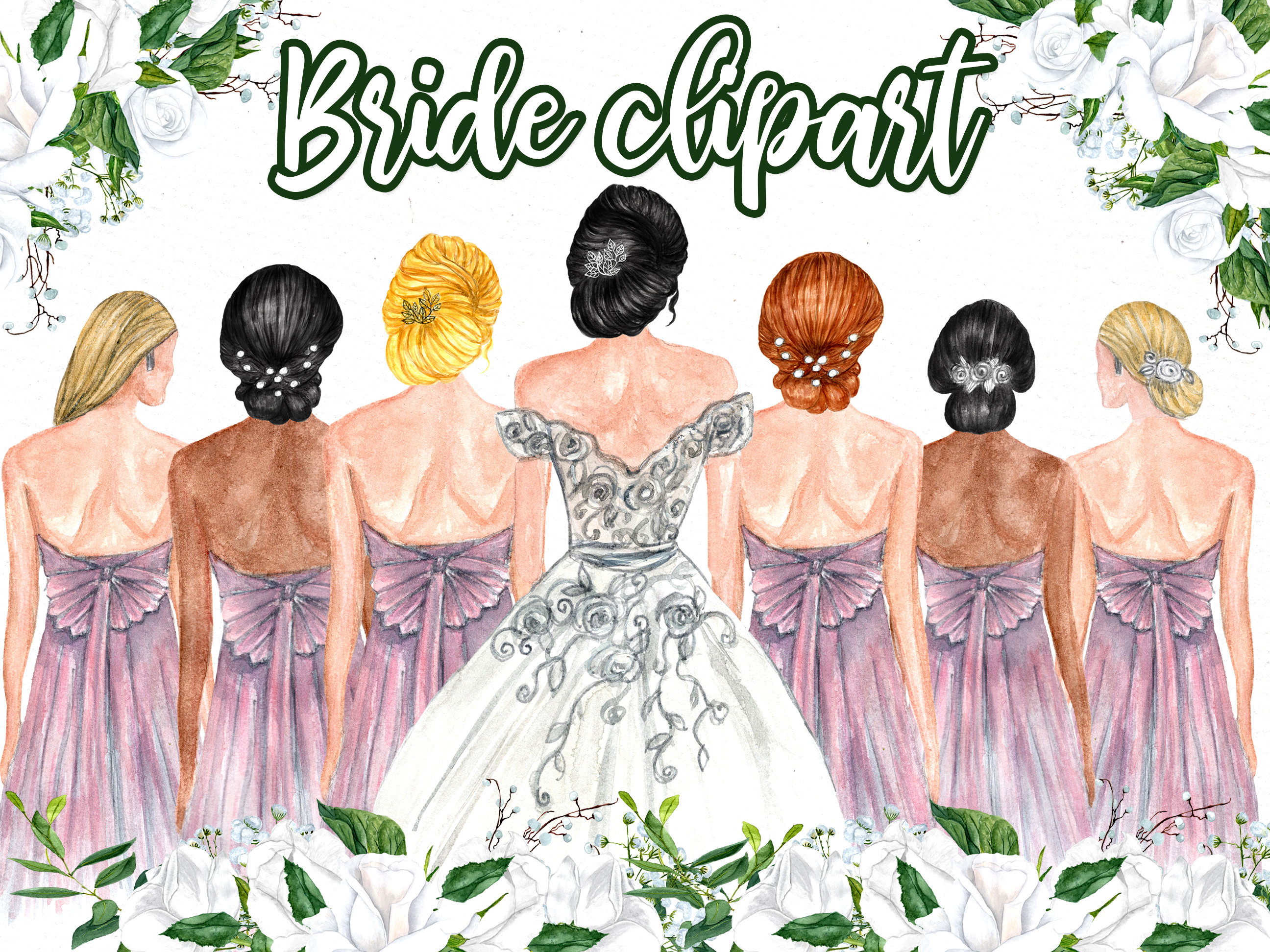 Clipart Of Bridesmaids