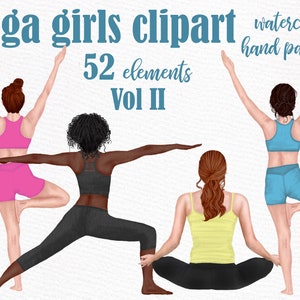 Yoga Mädchen Clipart: "FITNESS GIRLS CLIPART" Yoga Clipart Yoga Praxis Yoga Pose Yoga Meditation Workout Clip Art Übung Clipart Bff Tasse
