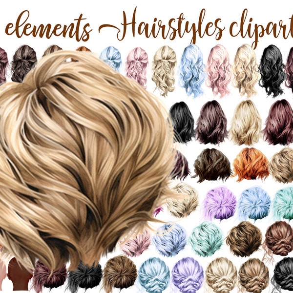 Hairstyles clipart: "BRIDAL HAIRSTYLES" Custom hairstyles Girls hairstyles clipart Bridal bun hairstyles Fashion clipart Short hairstyles