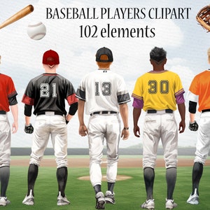 Clipart de joueurs de baseball : « BASEBALL CLIPART » Terrain de baseball Maillots de baseball Sports Clipart Sports Team Clipart Sublimation Design PNG Mug