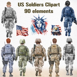 Soldaten Clipart: "SOLDIERS COMING HOME" Militär Männer Frauen Militär Frau Heimkehr Soldaten Armee ClipartSoldat Portrait Urheber Vaterländischen Png