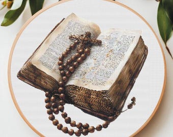 Bible Cross Stitch Pattern: Religious Embroidery (PDF Pattern)