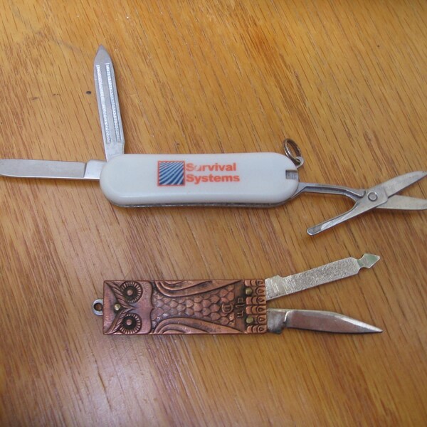 Mini Folding Knife Keychain Etsy