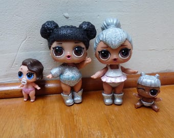 Sale.Unique Cute Girls Gift, Set 4 LOL Figures Dolls Girls Toys and Mixed Lot of 27 Pieces Plastic Toys Shopkin's Mini Figurines Characters.