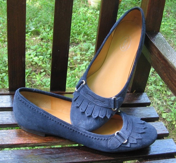 sale!!Vintage 90's, Talbot Suede Shoes, Navy Blue