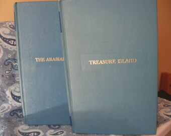 Vintage 60's, Best Loved Classic Books, Hardcover Blue Book Decor, Instant Library, Only "The Arabian Nights"