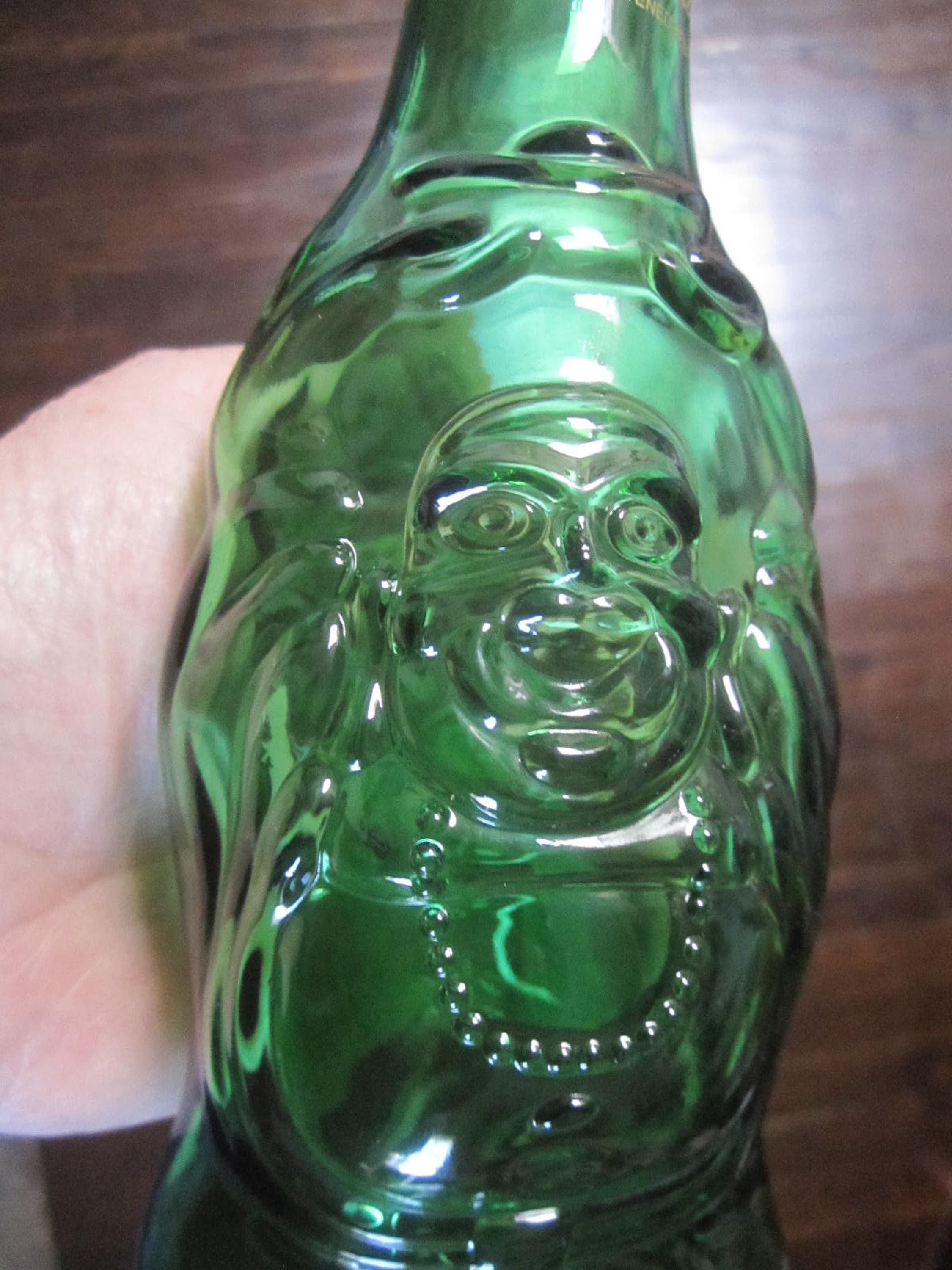 Buy 2 Get 1 Free Green Lucky Buddha Beer Bottles Glass Etsy