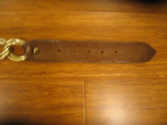 Sale... Unique Brown Leather + Gold Finished Doub… - image 7