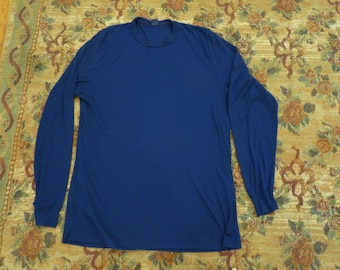 Vintage, Unique Base Layer by Patagonia,  Dark Blue/Navy Capilene Shirt, Men's Large Crew-neck Underwear, Long Sleeve Shirt, Size XL, USA