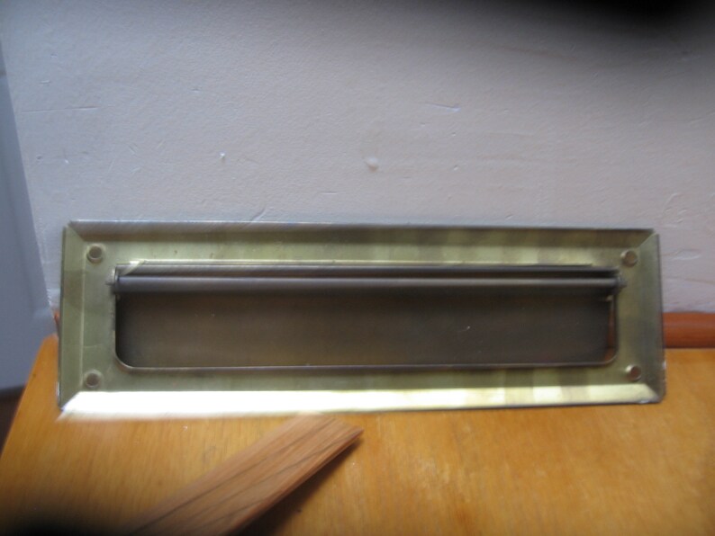 Vintage Brass Letter Slot Letter Box Door Slot Mail Door Etsy