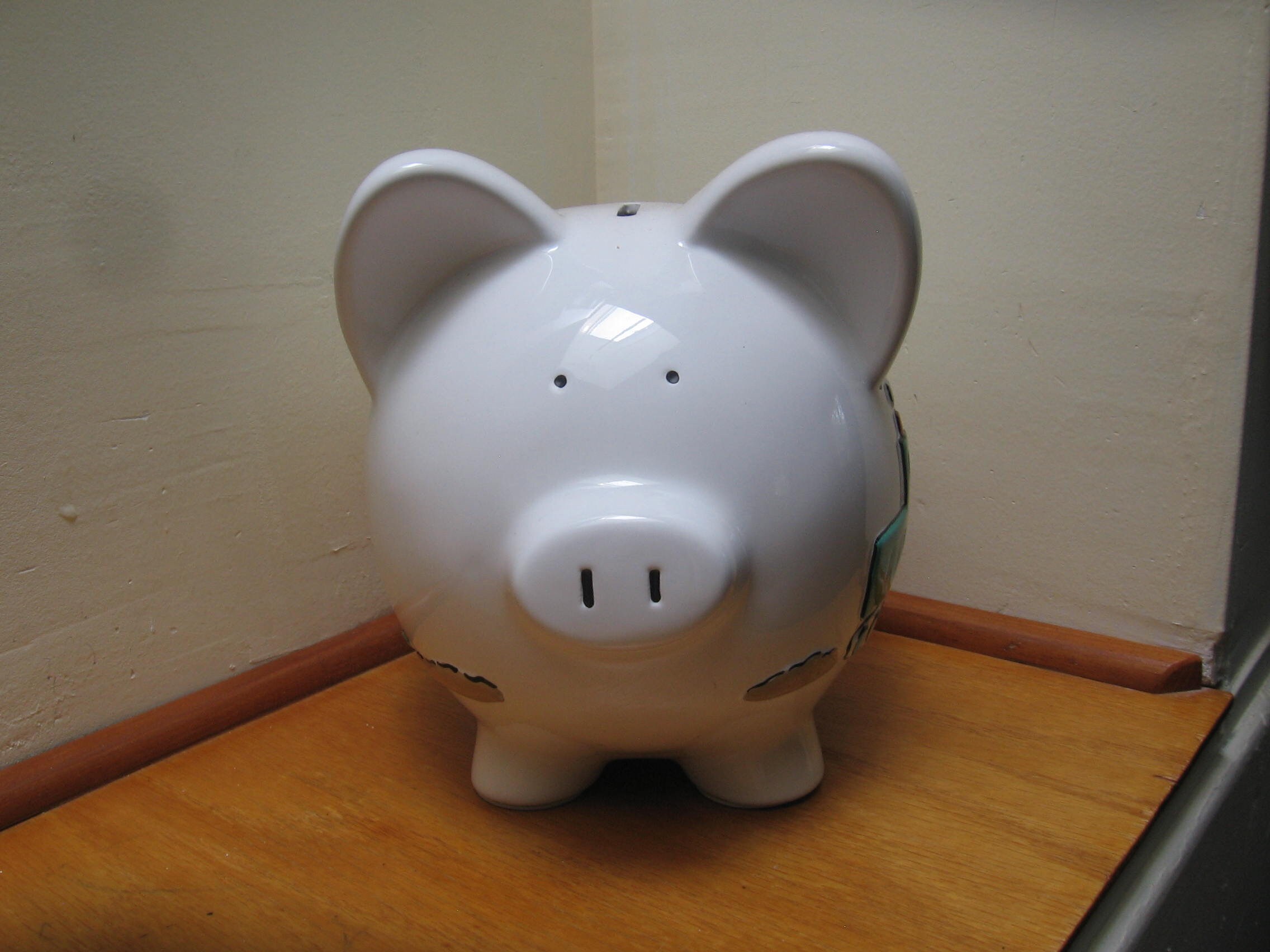 Fire truck piggy bank money savings box with screw closure figure 