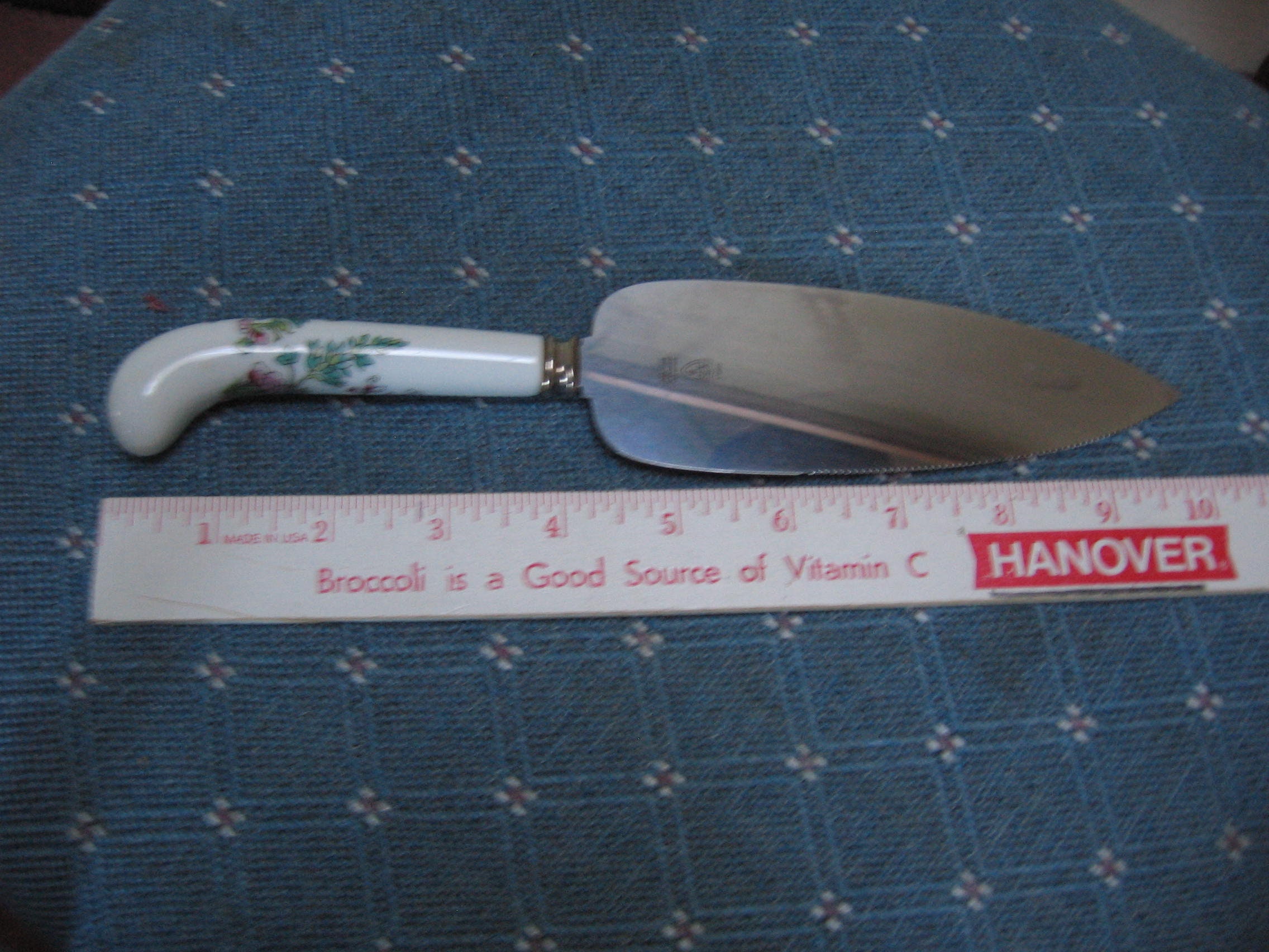 Sheffield Cake Server With Porcelain Handle - Etsy Sheffield Cake Server With Porcelain Handle - Etsy
