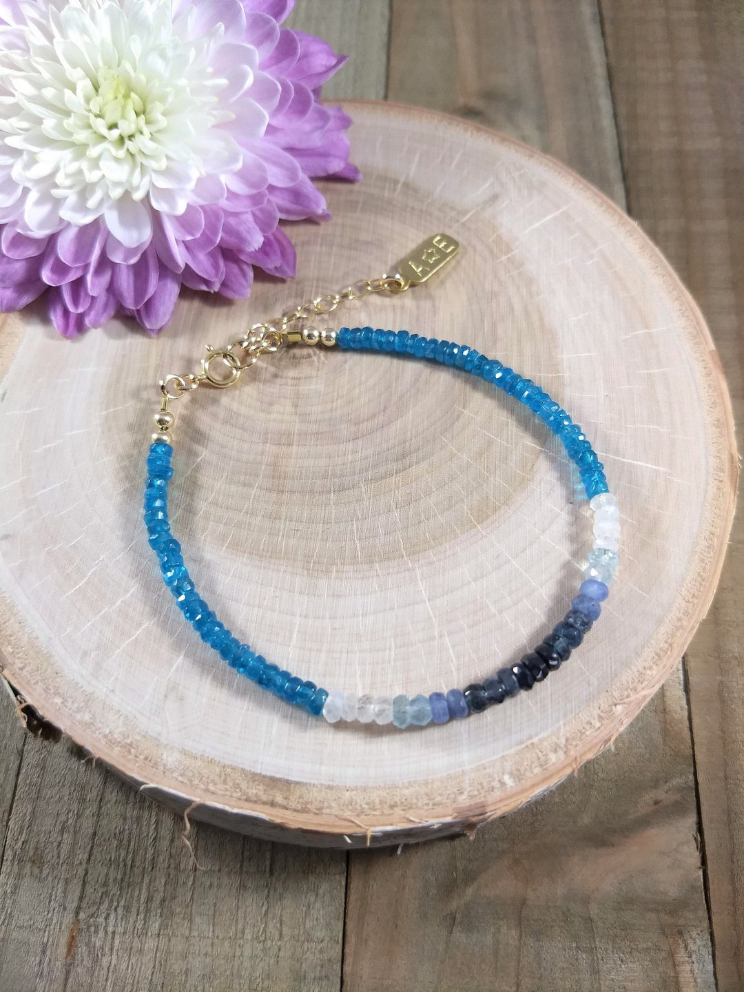•KYANITE + PYRITE + APATITE• multi-stone + silver necklace (ADJ to 18