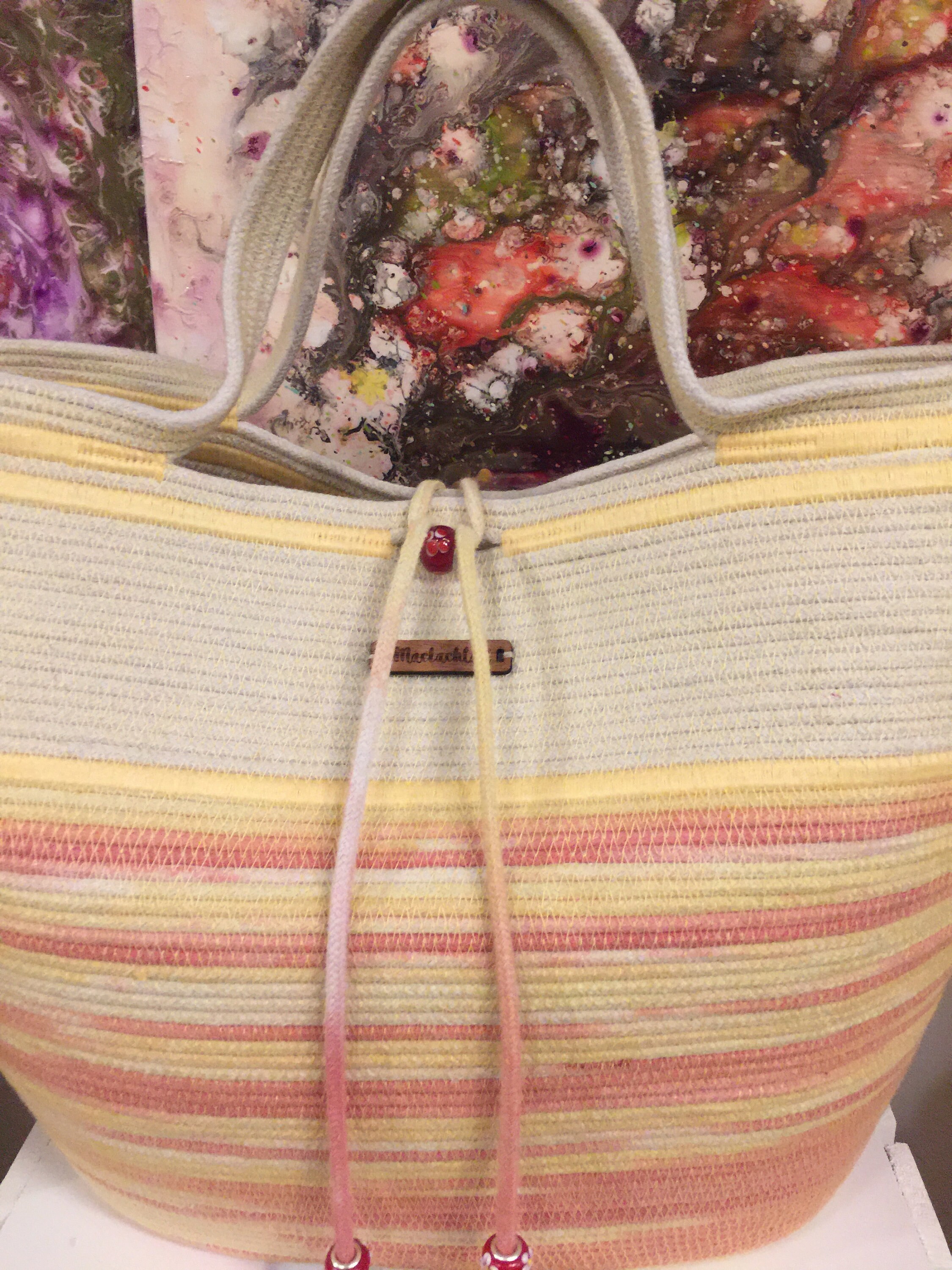 Stunning Mymacbag Handbag Rope Bag Purse Pocketbook Rope Etsy