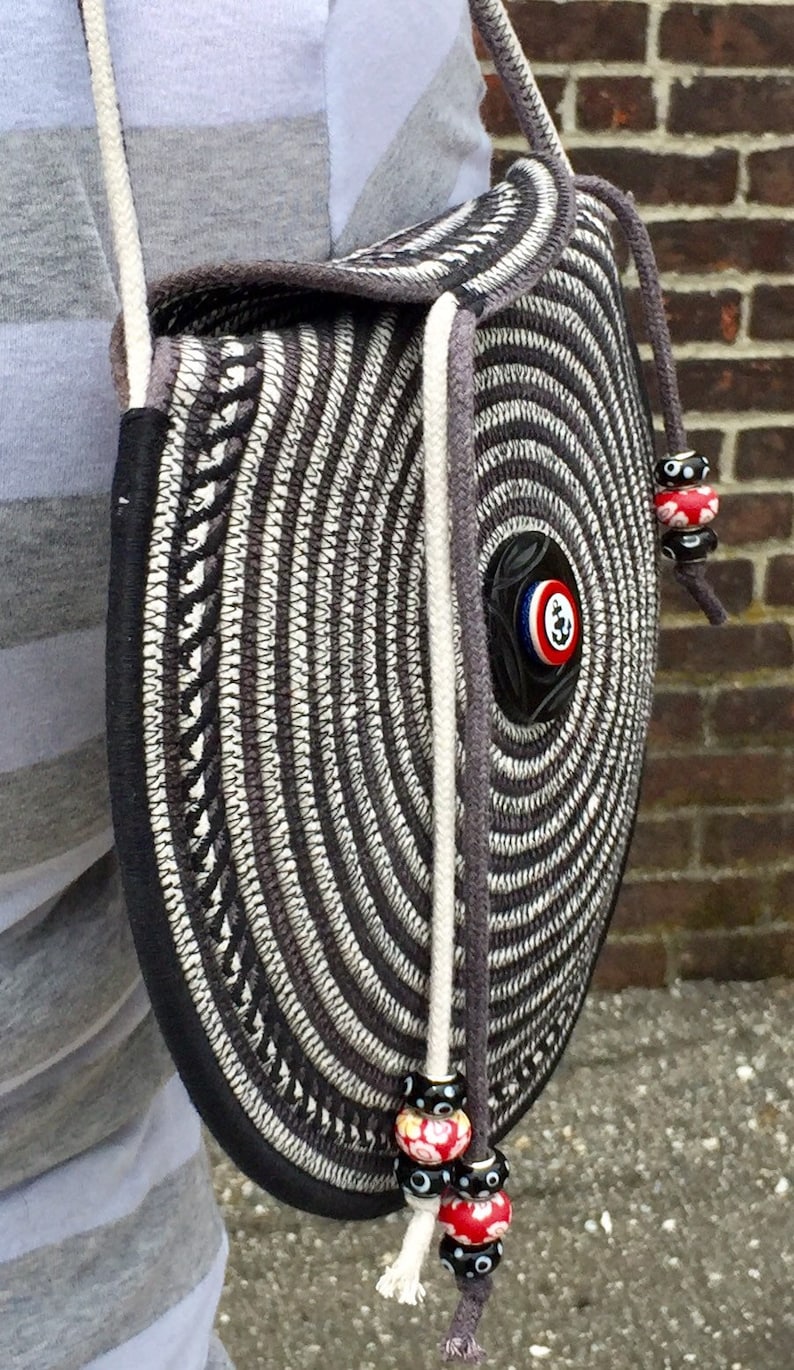 Beautiful Round Rope Handbag, Bag, Purse, Pocketbook Etsy