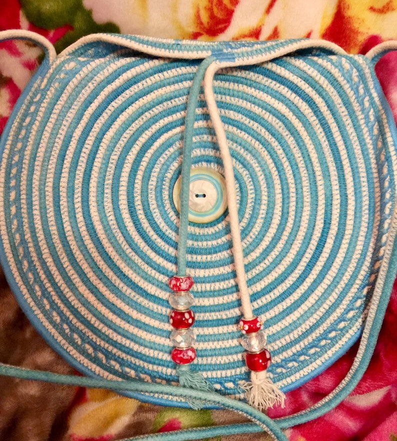 Beautiful Round Rope Handbag, Rope Bag, Purse, Pocketbook Etsy