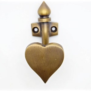 Brass hooks, Heart wall hooks, bathroom towel hook, love heart gifts, drawer pulls, husband gift ideas