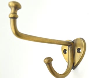 Wall hooks . x1. Brass door hooks,.Clothes coat hooks. Bedroom decor. Wall art. Brass handles. Drawer handles . Towel hooks . Vintage brass