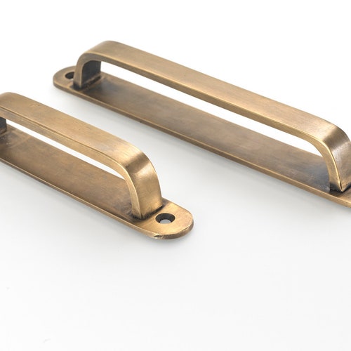 Brass Knurled Drawer Pullsvertical Stripes Brass Handles Etsy