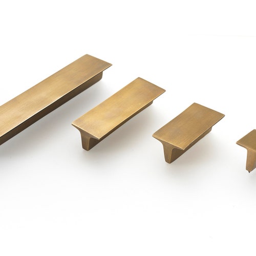 Art Deco Black and Brass Knobs Dresser Drawer Pulls Etsy