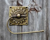 bathroom decor, flower toilet roll, sink toilet wc , wall door hooks Retro vintage brass. Pineapple tropical turtle