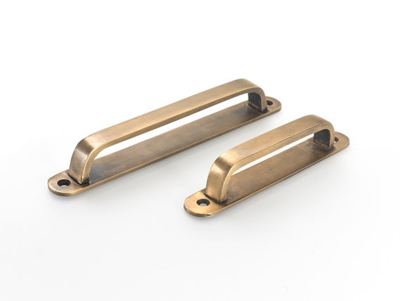 Brass Drawer Handles Backplate, Brass Cabinet Hardware With Backplate