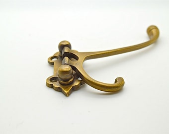 art deco folding coat hooks, Bathroom towel, clothes hooks. Boat yacht hooks. Cabinet hardware, cupboard drawer pulls.