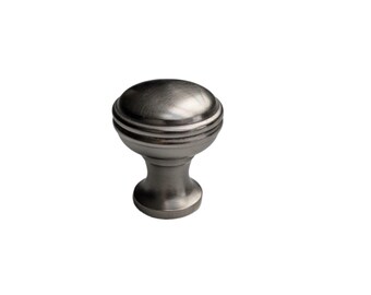 1 3/8" (3.5cm) Round Decorative Drawer Pull - Steel Finish