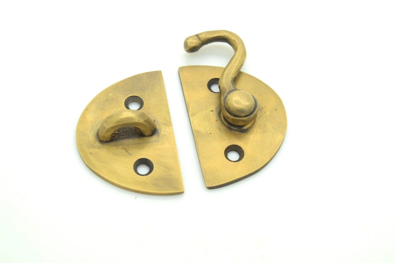 Solid brass cupboard door latch / catch. Choose from over 5 small catches. Perfect for kitchen doors, furniture or small storage areas. image 1