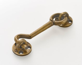 3" Brass Door Hook Catch