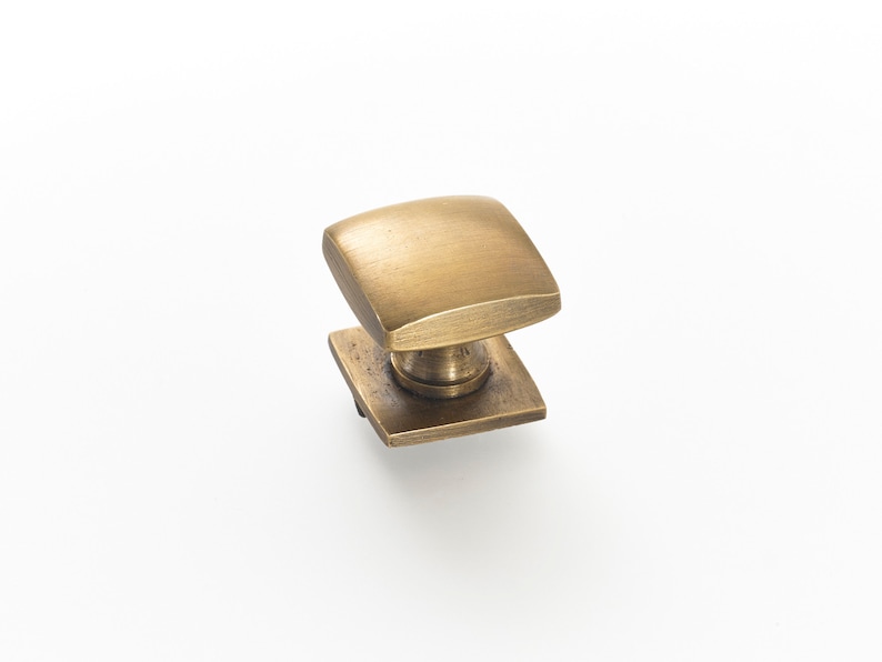 Brass drawer handles. square handles perfect Etsy