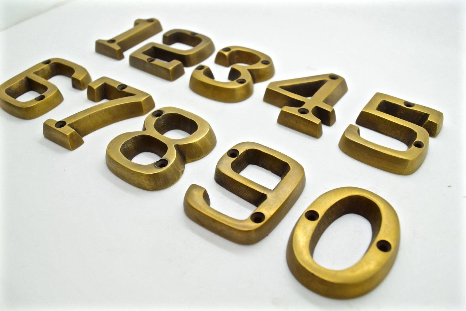 House Letters Numbers. Art Deco Brass Door Name Plaquehotel Etsy