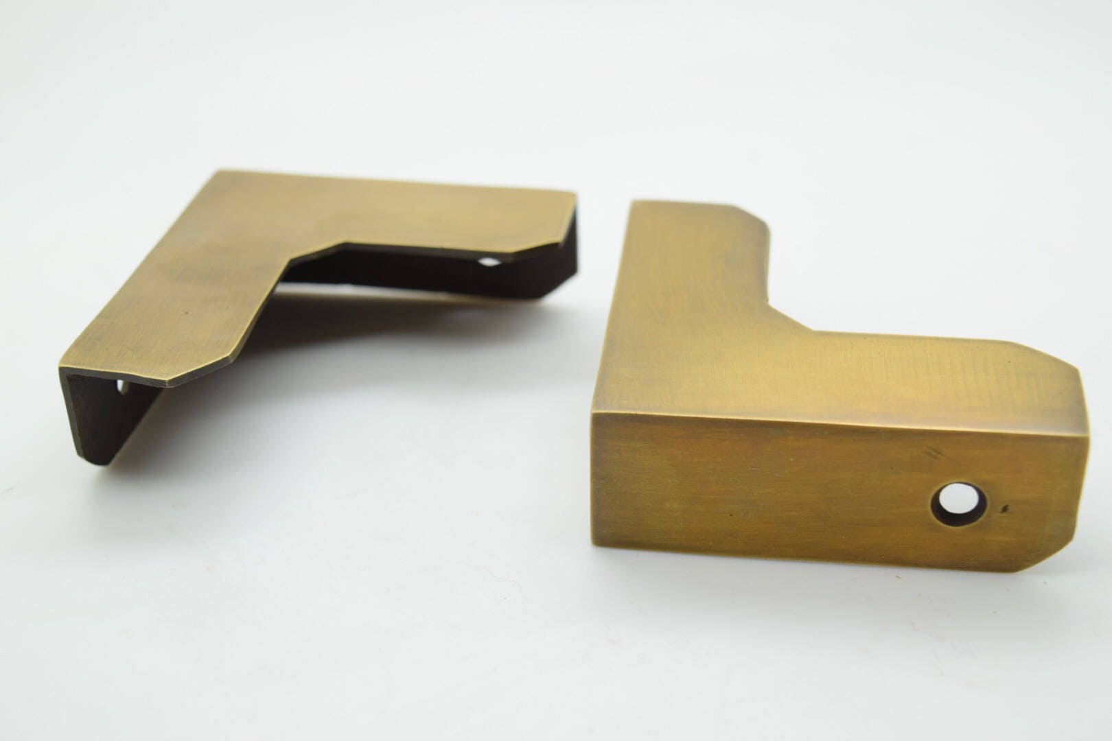 4 X Brass Corner Protectors Table Box Corners Trunk 50