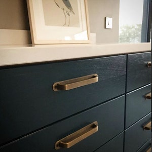 Brass drawer handles, kitchen handles, brass drawer pulls, cupboard drawer handles, backplate handles, kitchen hardware image 8