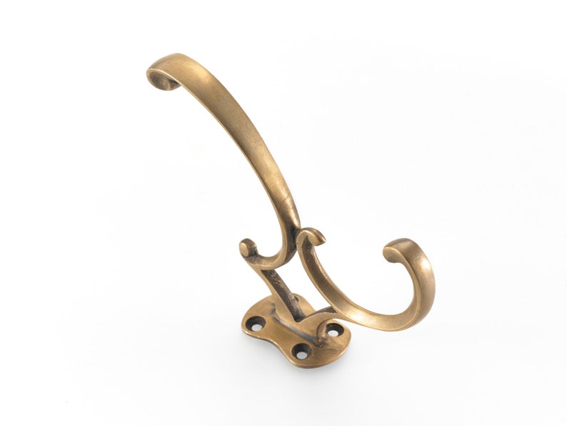 Brass wall hooks. Vintage retro style. hallway hooks pegs. Etsy