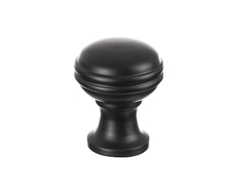 1 3/8" (3.5cm) Round Decorative Drawer Pull - Black Finish