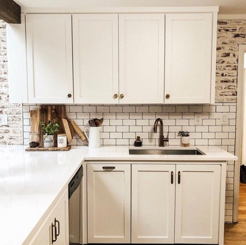 Brass drawer handles. Backplate drawer pulls to cover existing Etsy