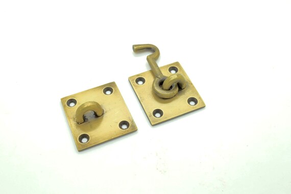 thumbnail interactive-video image 1 of Pair Of 50mm Brass Plated Door Barrel Bolt Slide Locks – Antique Gold Finish 1 of 2