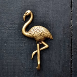 Gancio da parete in ottone massiccio Flamingo