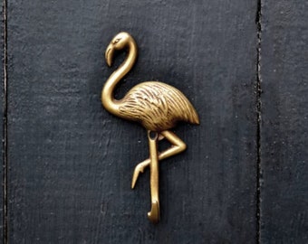 Flamingo solid brass wall hook