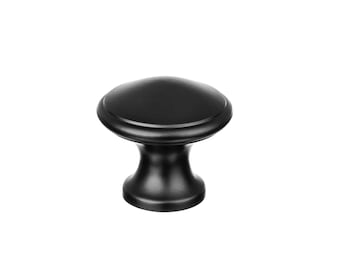 1 1/2&quot; (3.9cm) Vintage Round Drawer Pull - Black Finish